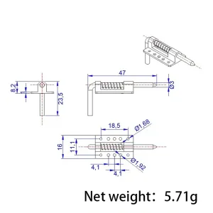 VYOM Aluminum Canopy Hatch Lock Latches for RC Airplane Cockpit Cover Fixing