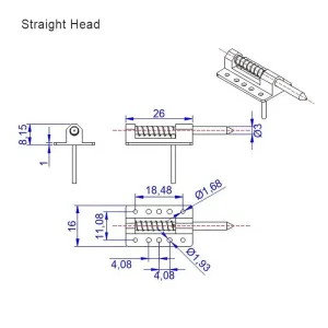 VYOM Aluminum Canopy Hatch Lock Latches for RC Airplane Cockpit Cover Fixing
